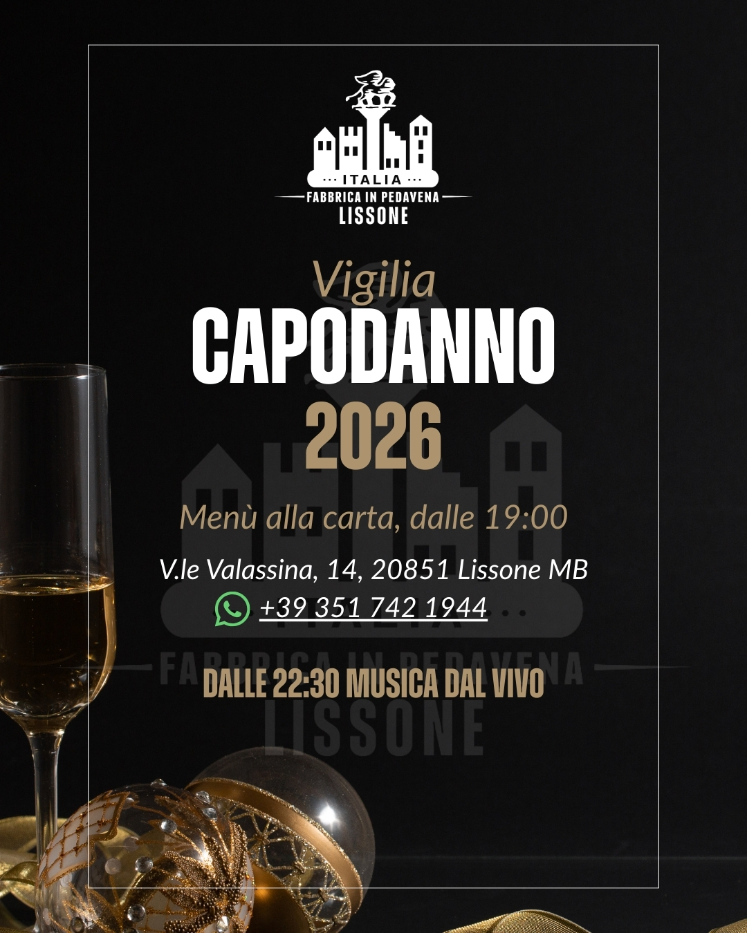 Capodanno Fabbrica Lissone